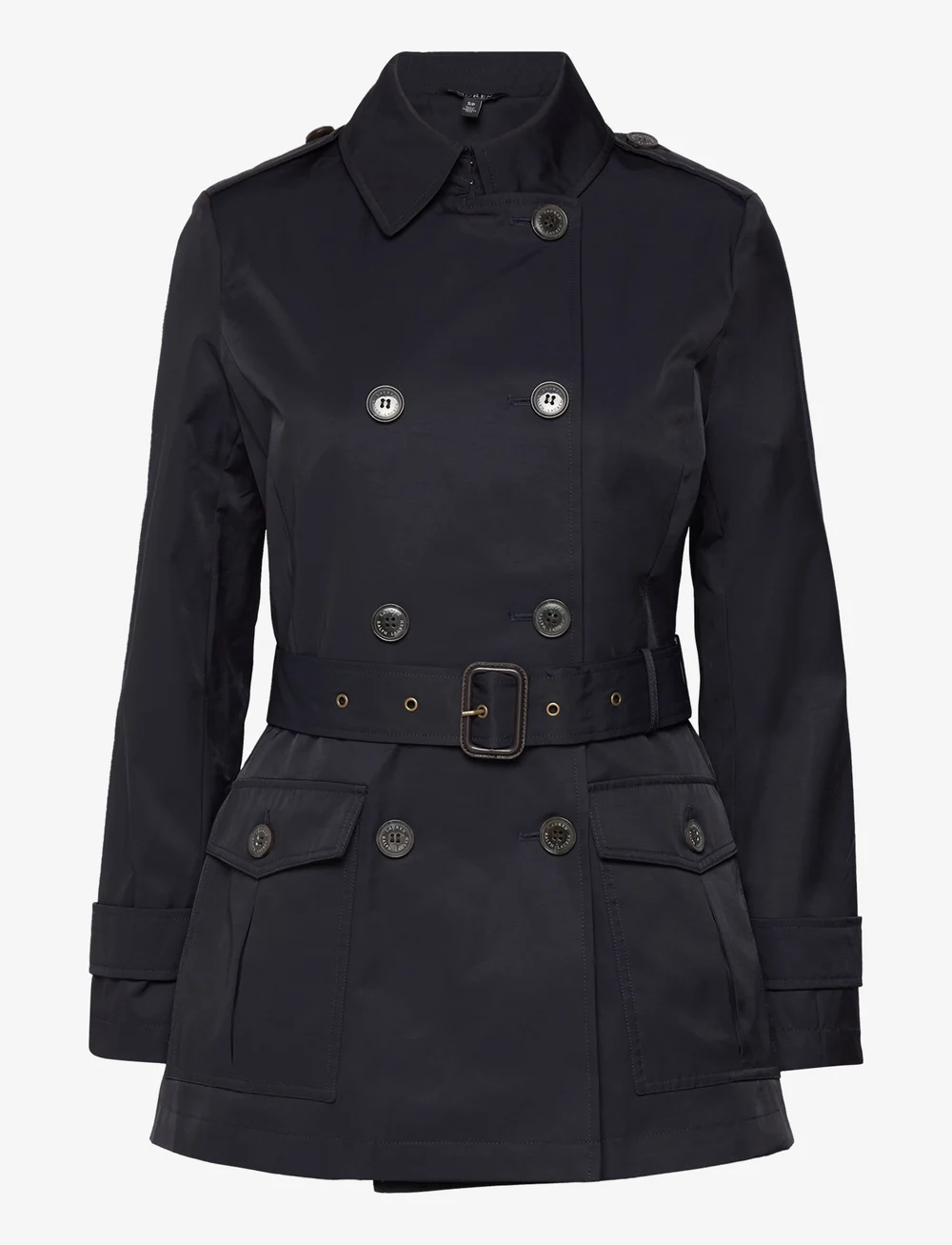 Lauren ralph lauren double 2025 breasted short trench coat