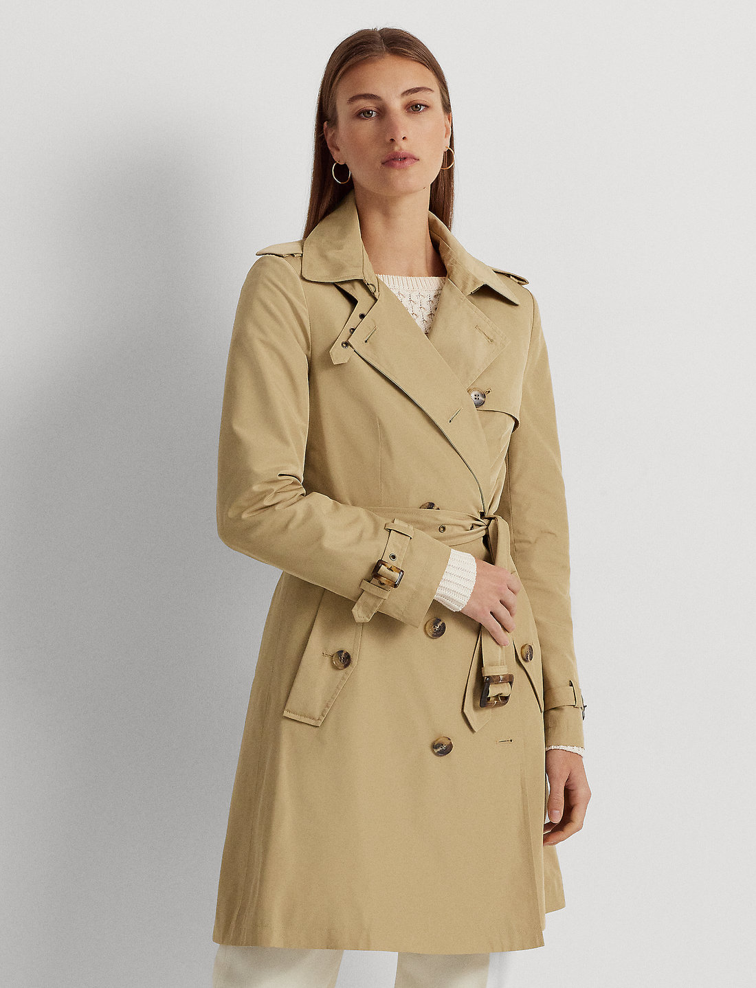 Double breasted trench 2025 coat lauren ralph lauren