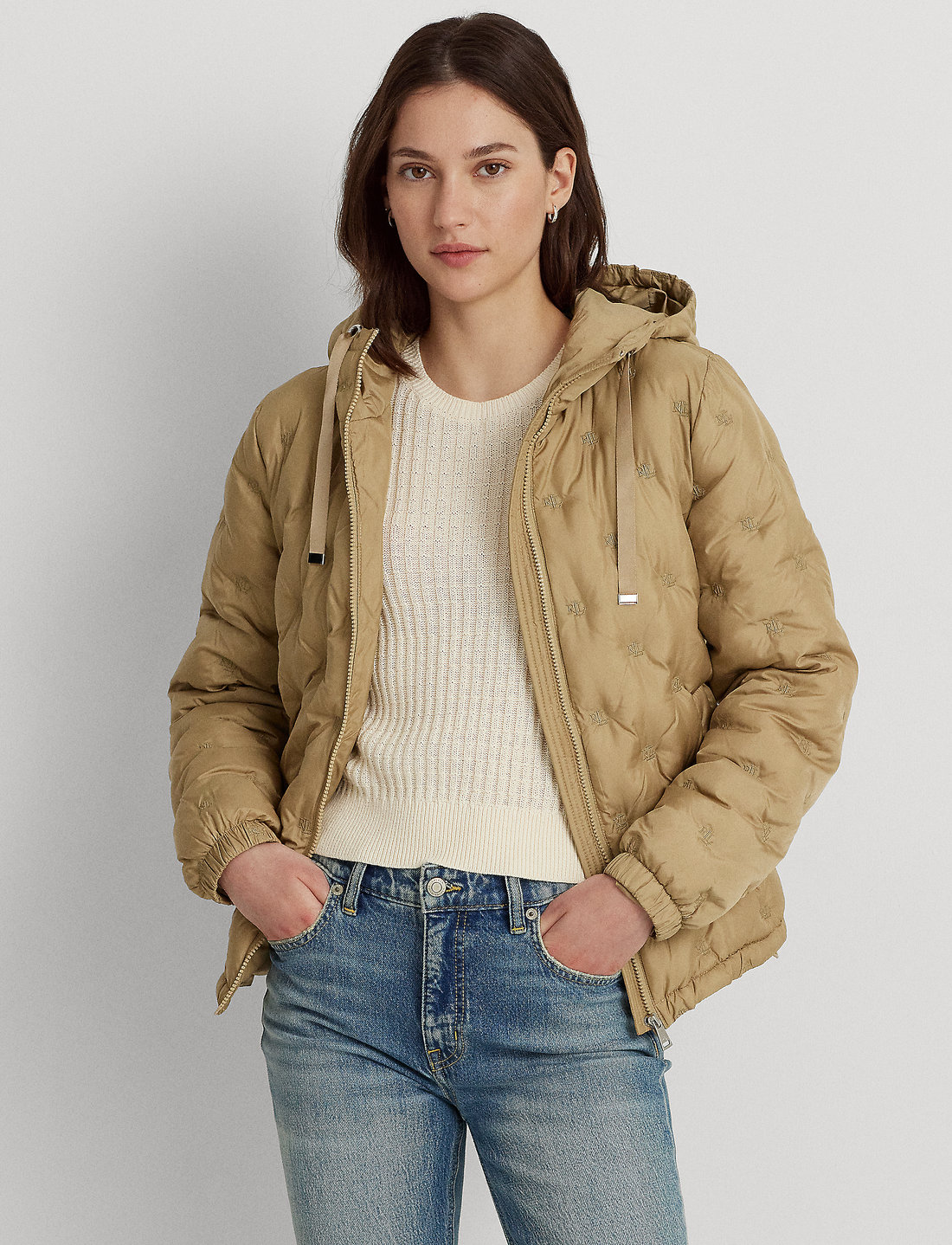 Quilted parka top ralph lauren