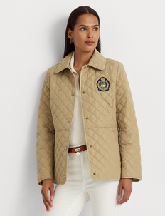Crest-Patch Diamond-Quilted Jacket, Lauren Ralph Lauren