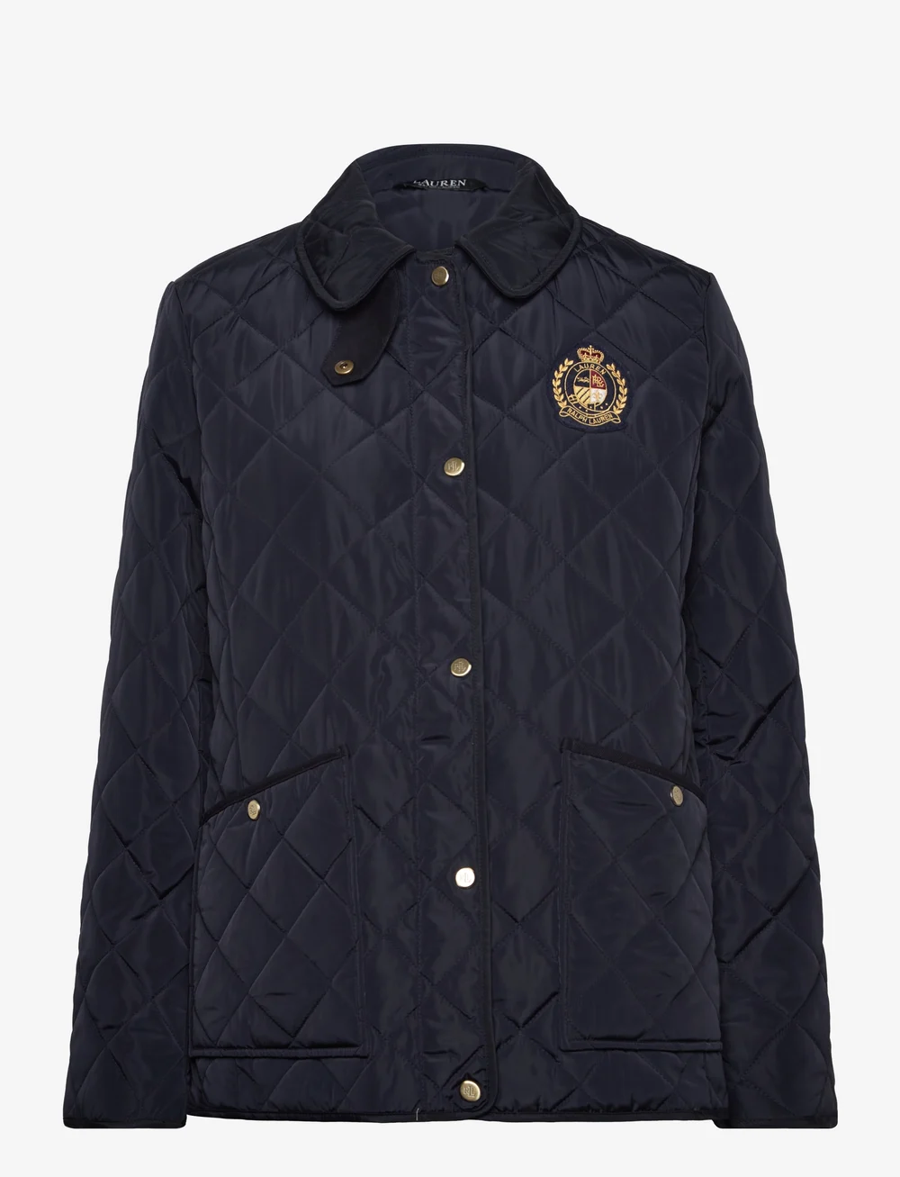 Crest Patch Quilted Jacket