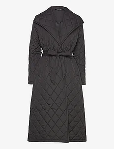 Diamond-Quilted Maxi Wrap Coat, Lauren Ralph Lauren