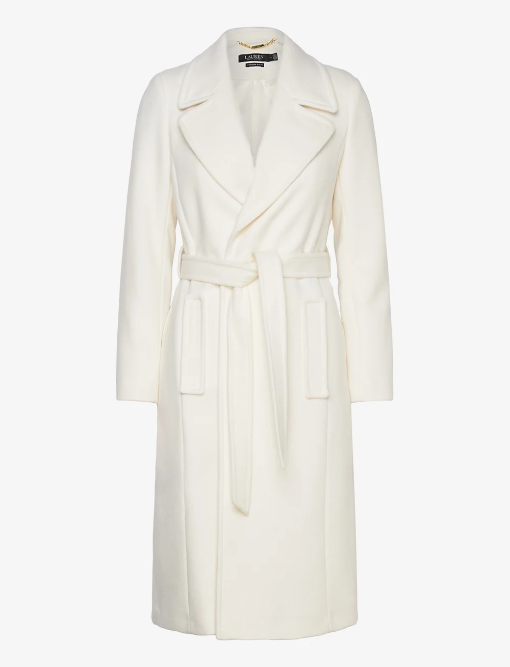 Ralph lauren black wrap coat online