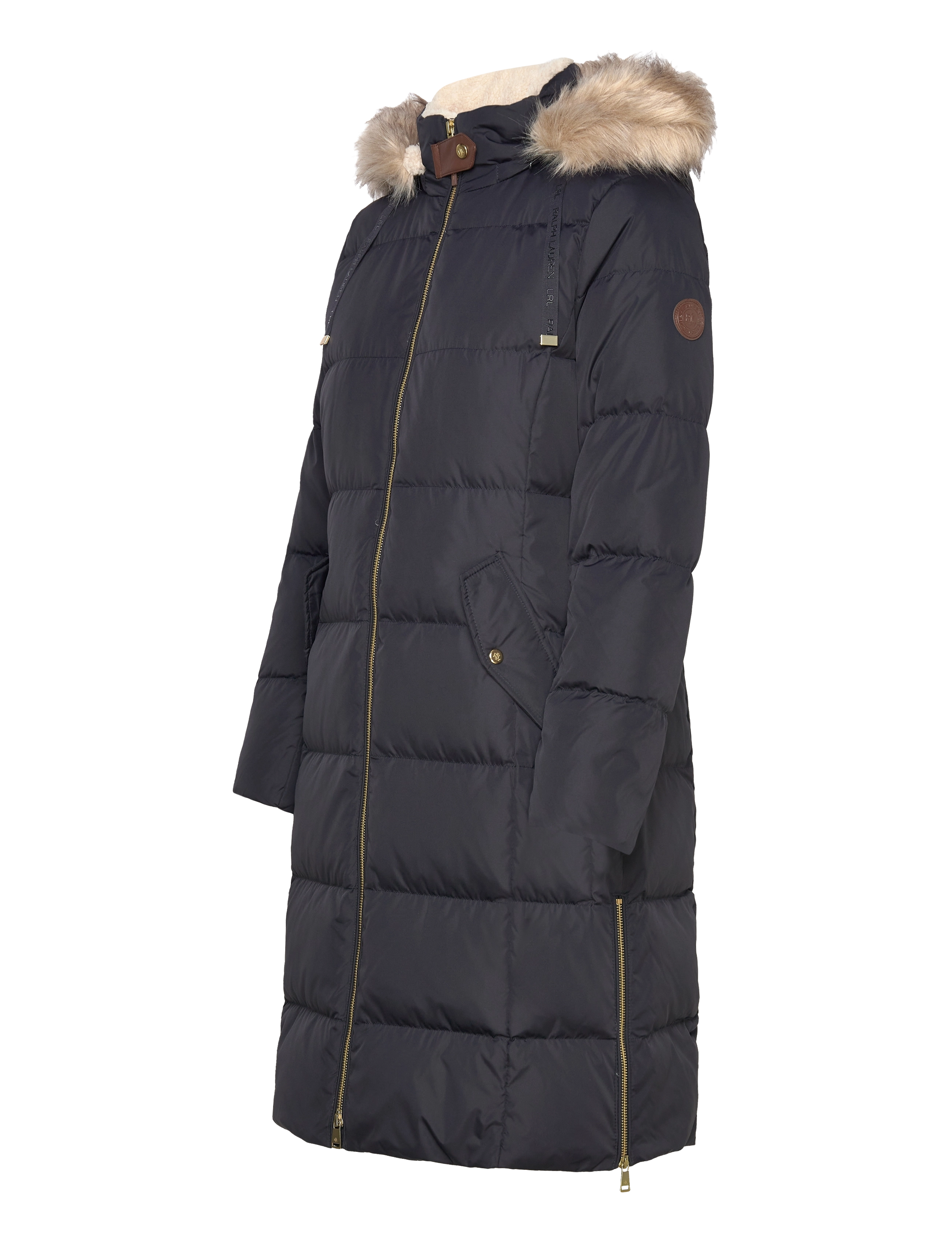 Lauren Ralph Lauren - Faux Fur–Trim Hooded Down Coat - dk navy - 2