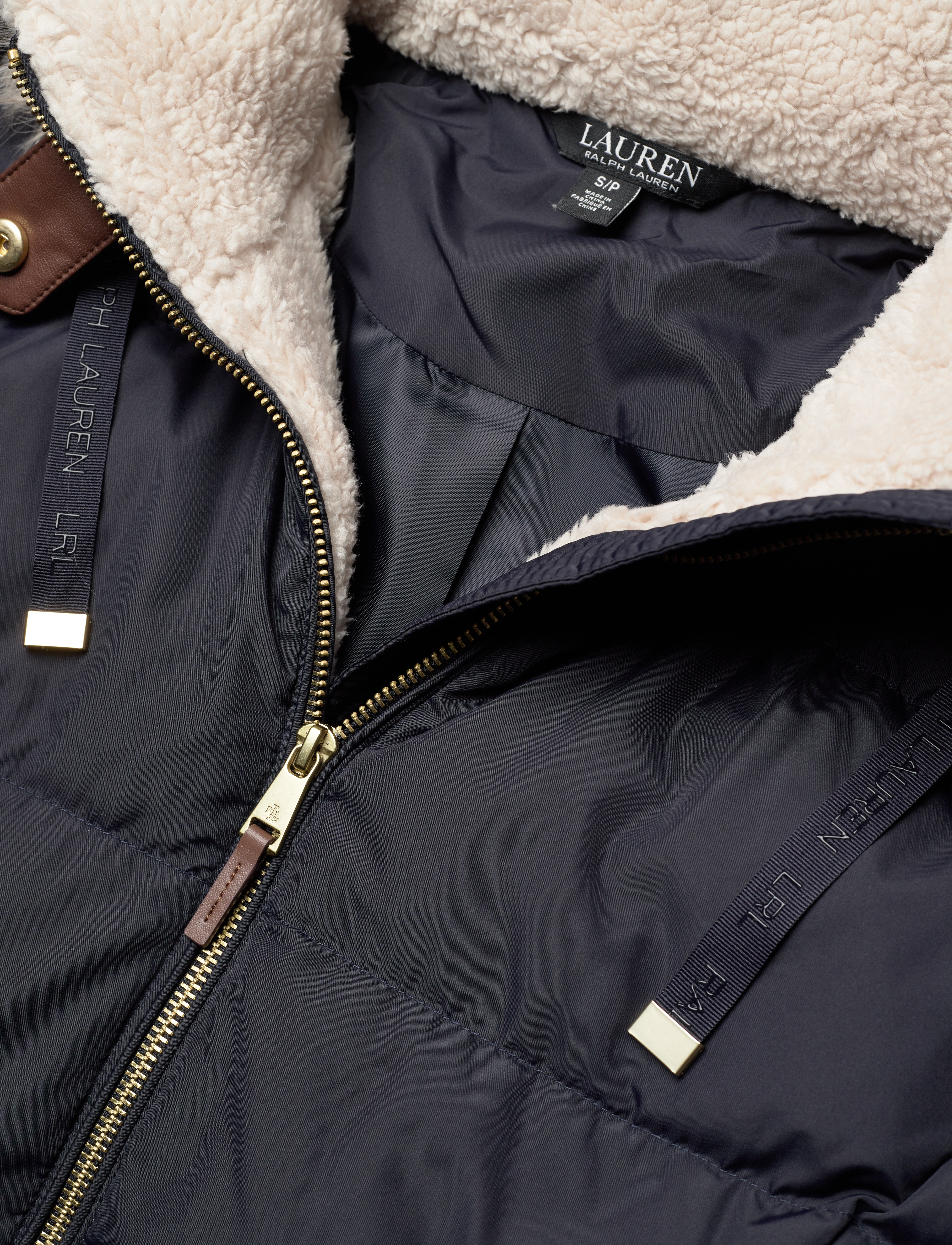 Lauren Ralph Lauren - Faux Fur–Trim Hooded Down Coat - dk navy - 4