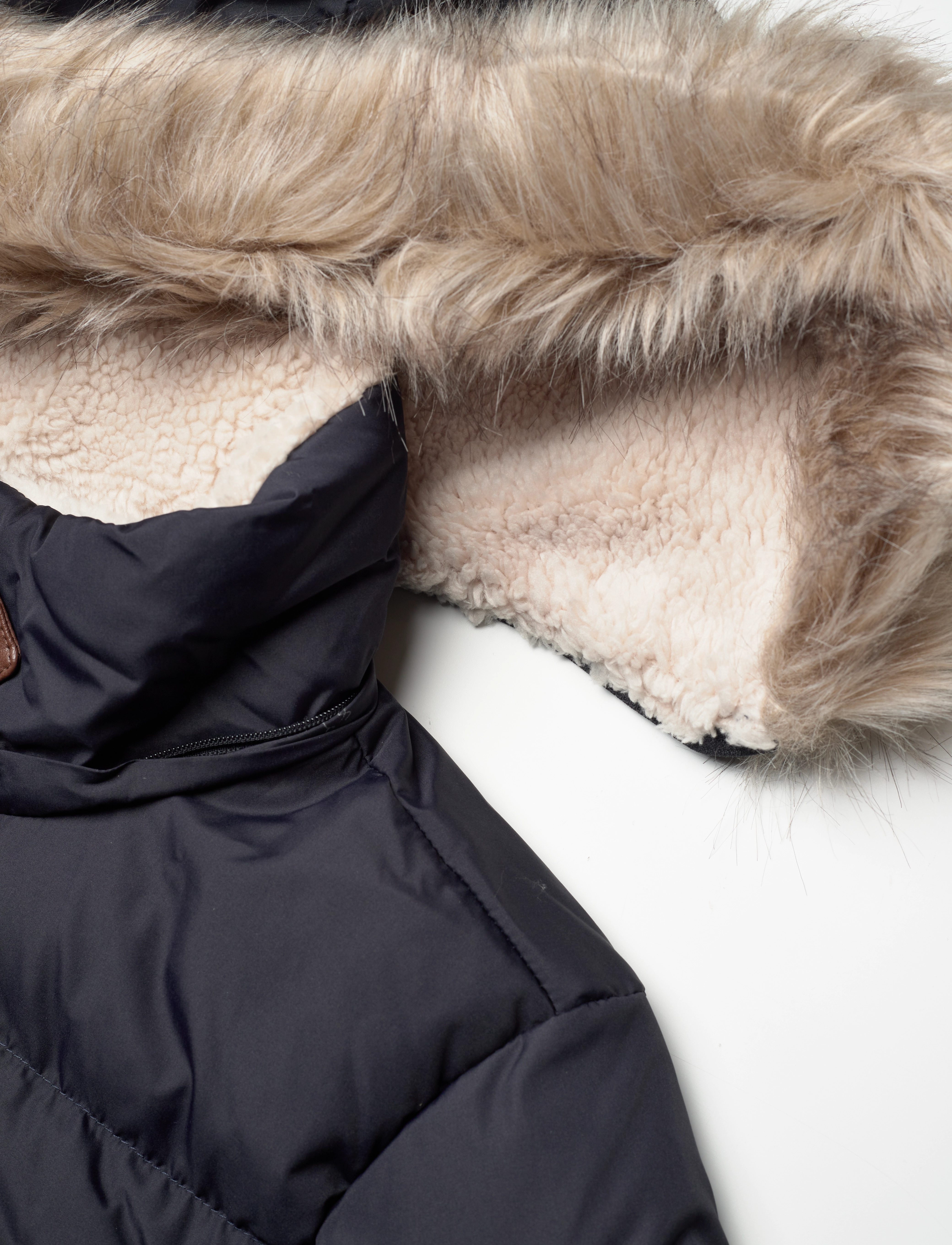 Lauren Ralph Lauren - Faux Fur–Trim Hooded Down Coat - dk navy - 5
