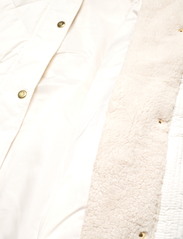 Lauren Ralph Lauren - Faux-Fur-Trim Hooded Down Coat - virsjakas ar dūnu pildījumu un polsterējumu - cream - 5