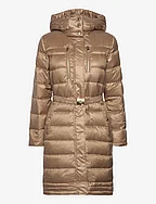 Belted Down Coat - CLASSIC CAMEL