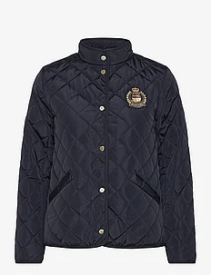 Crest-Patch Quilted Mockneck Jacket, Lauren Ralph Lauren