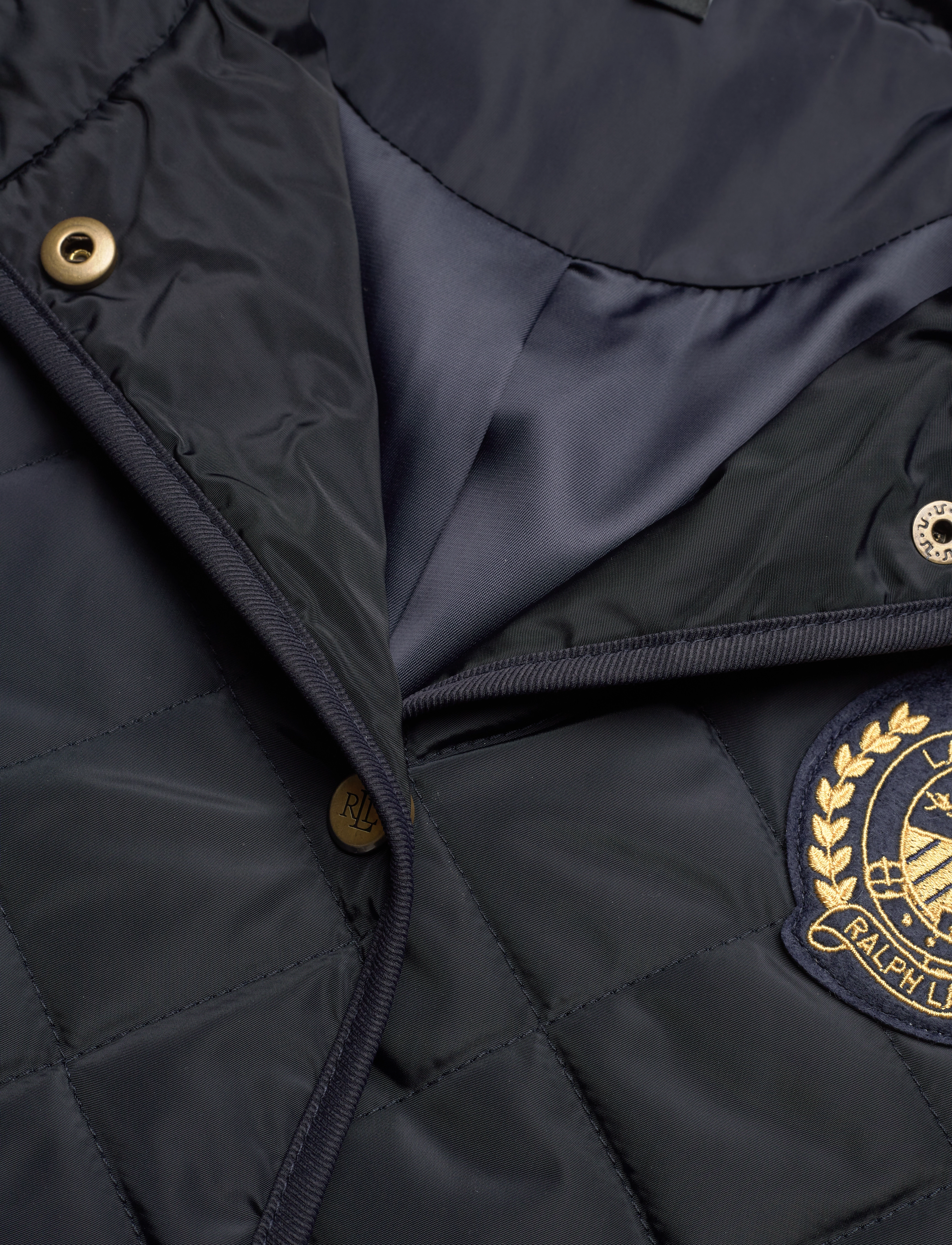 Lauren Ralph Lauren - Crest-Patch Quilted Mockneck Jacket - dk navy - 2