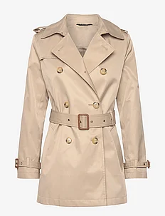 Belted Cotton-Blend Trench Coat, Lauren Ralph Lauren