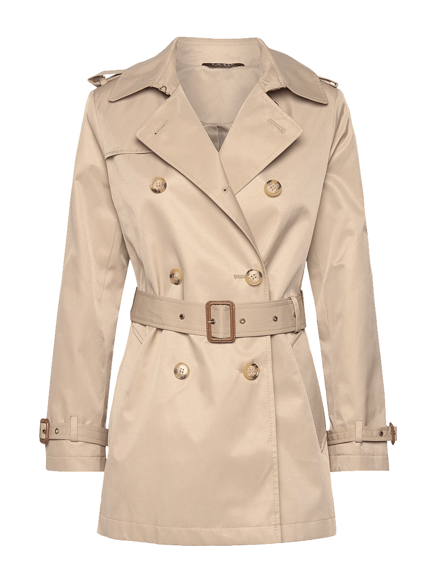 Lauren Ralph Lauren - Belted Cotton-Blend Trench Coat - birch tan - 0