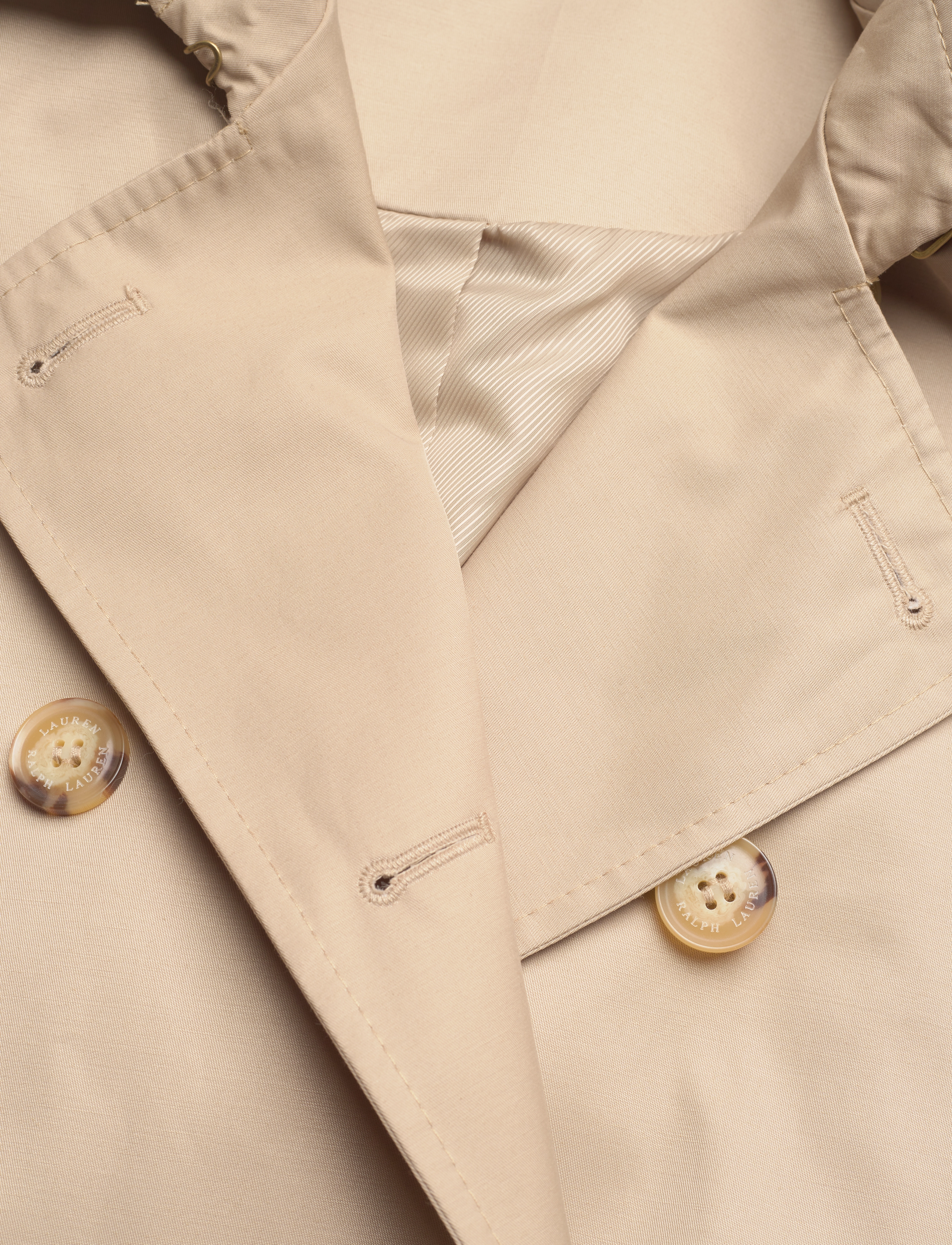Lauren Ralph Lauren - Belted Cotton-Blend Trench Coat - birch tan - 3