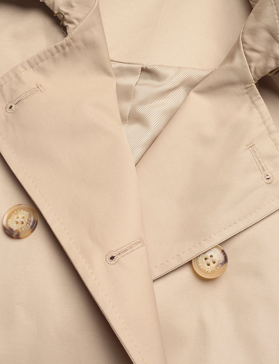 Lauren Ralph Lauren - Belted Cotton-Blend Trench Coat - birch tan - 3