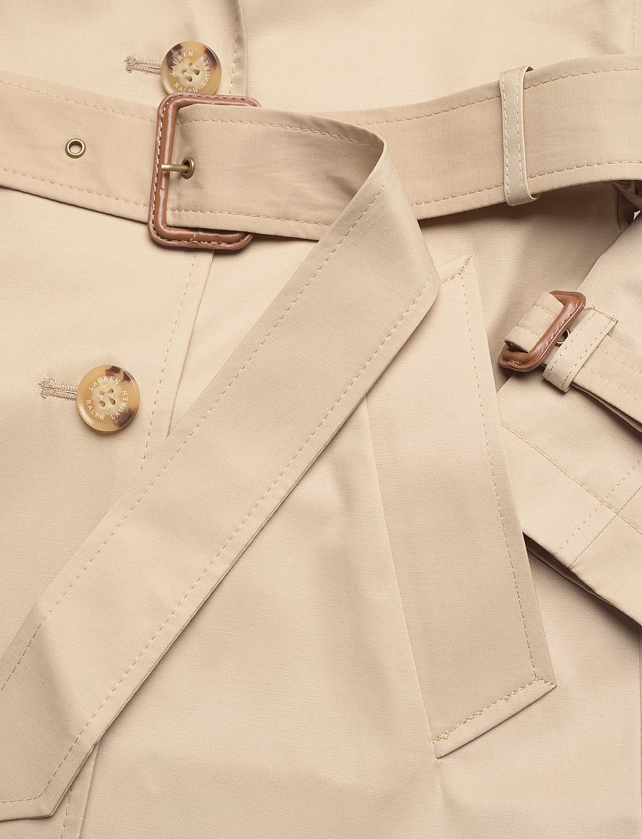 Lauren Ralph Lauren - Belted Cotton-Blend Trench Coat - birch tan - 4