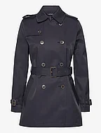 Belted Cotton-Blend Trench Coat - DK NAVY