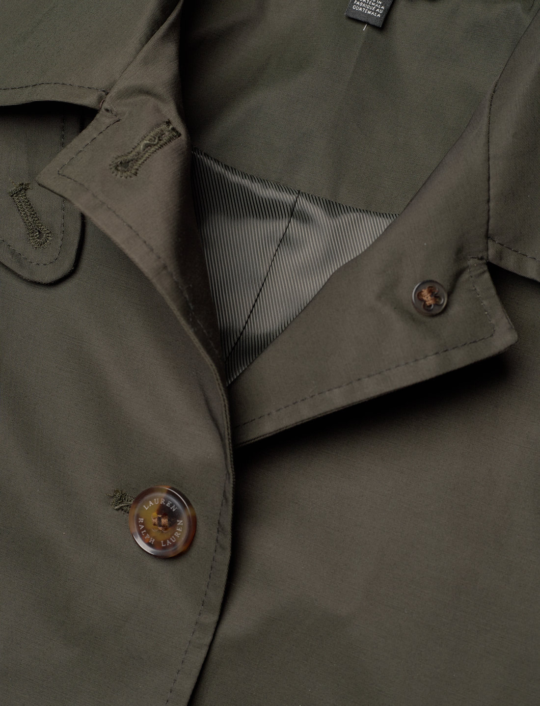 Belted Cotton Blend Trench Coat