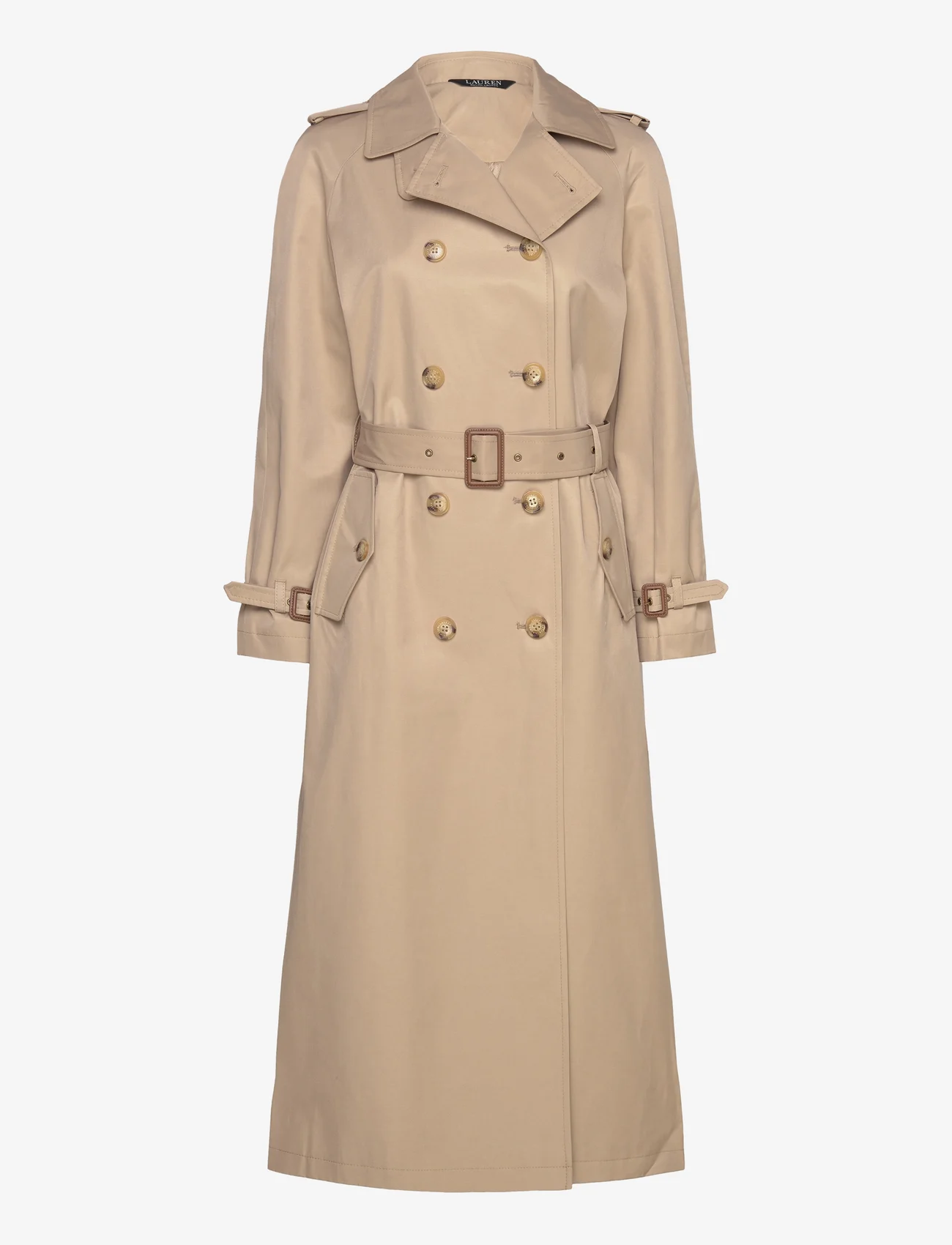 Lauren Ralph Lauren - Belted Cotton-Blend Maxi Trench Coat - spring coats - birch tan - 0