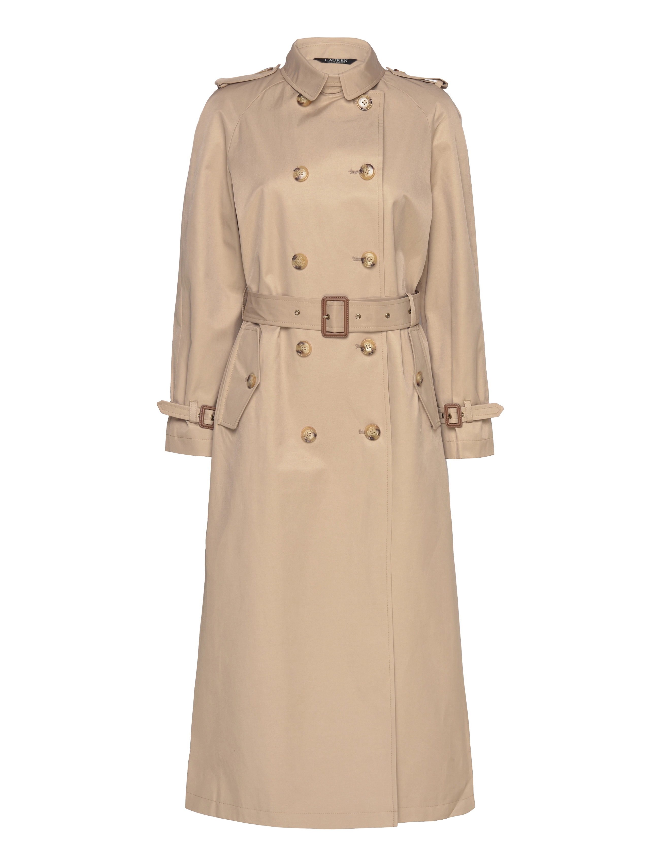 Lauren Ralph Lauren - Belted Cotton-Blend Maxi Trench Coat - birch tan - 2