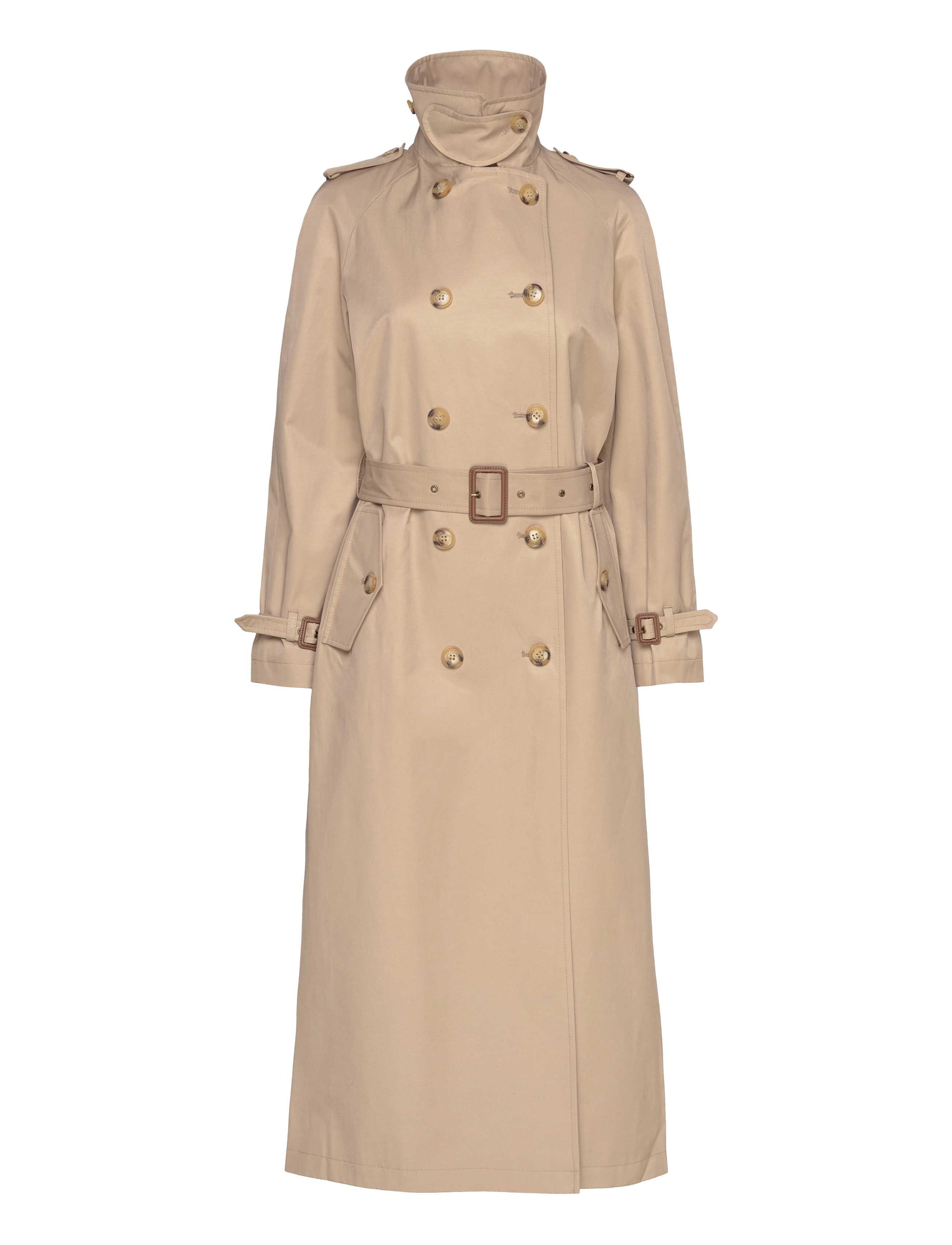 Lauren Ralph Lauren - Belted Cotton-Blend Maxi Trench Coat - birch tan - 3