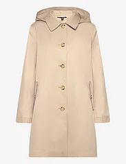 Lauren Ralph Lauren - Hooded Cotton-Blend Balmacaan Coat - light coats - birch tan - 0