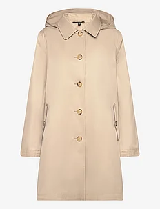 Hooded Cotton-Blend Balmacaan Coat, Lauren Ralph Lauren