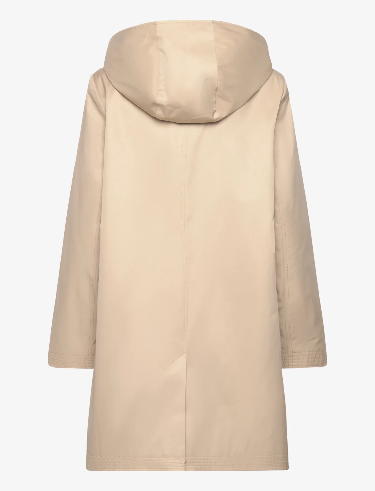 Lauren Ralph Lauren - Hooded Cotton-Blend Balmacaan Coat - light coats - birch tan - 1