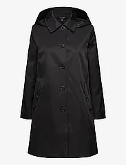 Lauren Ralph Lauren - Hooded Cotton-Blend Balmacaan Coat - lette frakker - black - 0