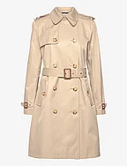 Double-Breasted Cotton-Blend Trench Coat - BIRCH TAN