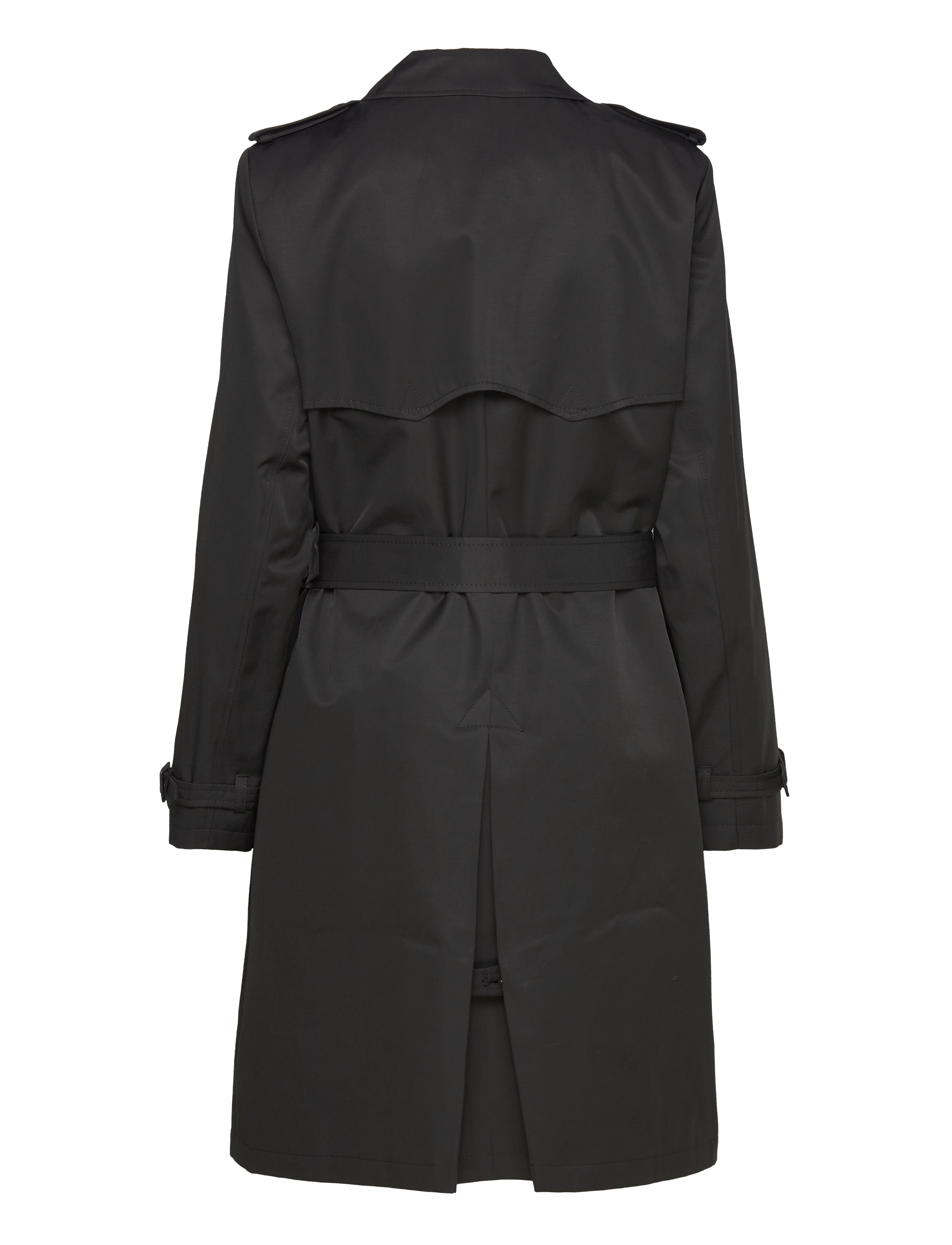 Lauren Ralph Lauren - Double-Breasted Cotton-Blend Trench Coat - black - 1