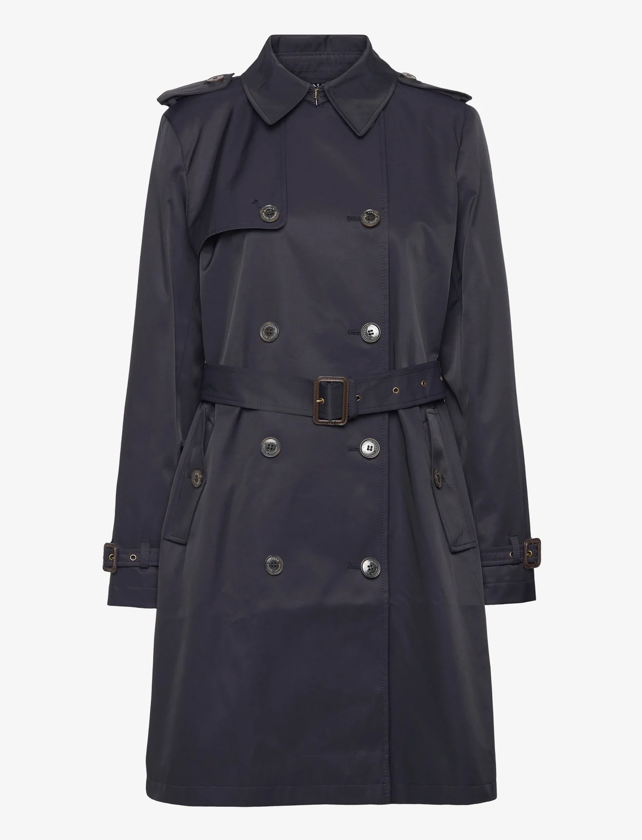 Lauren Ralph Lauren - Double-Breasted Cotton-Blend Trench Coat - spring coats - dk navy - 0