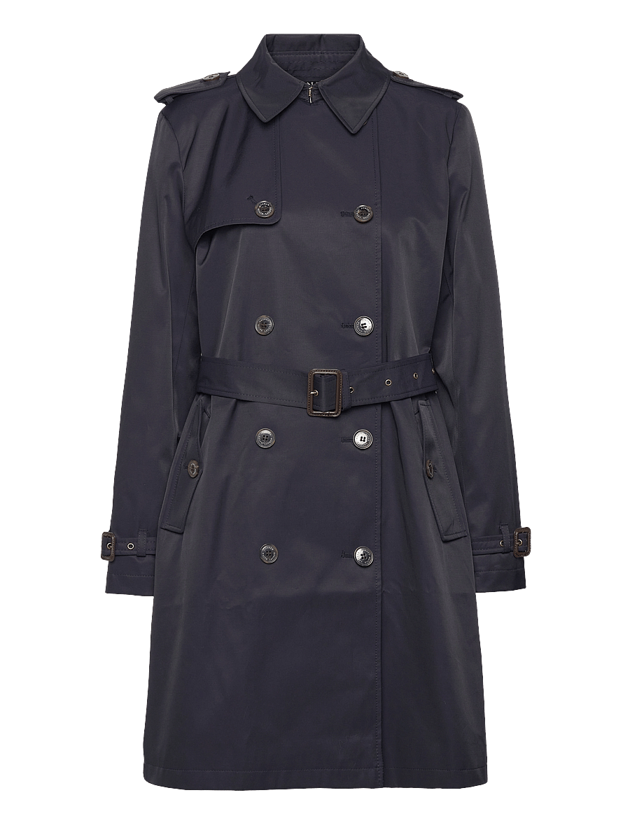 Lauren Ralph Lauren - Double-Breasted Cotton-Blend Trench Coat - dk navy - 0