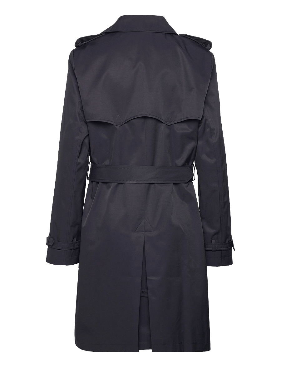 Lauren Ralph Lauren - Double-Breasted Cotton-Blend Trench Coat - dk navy - 1