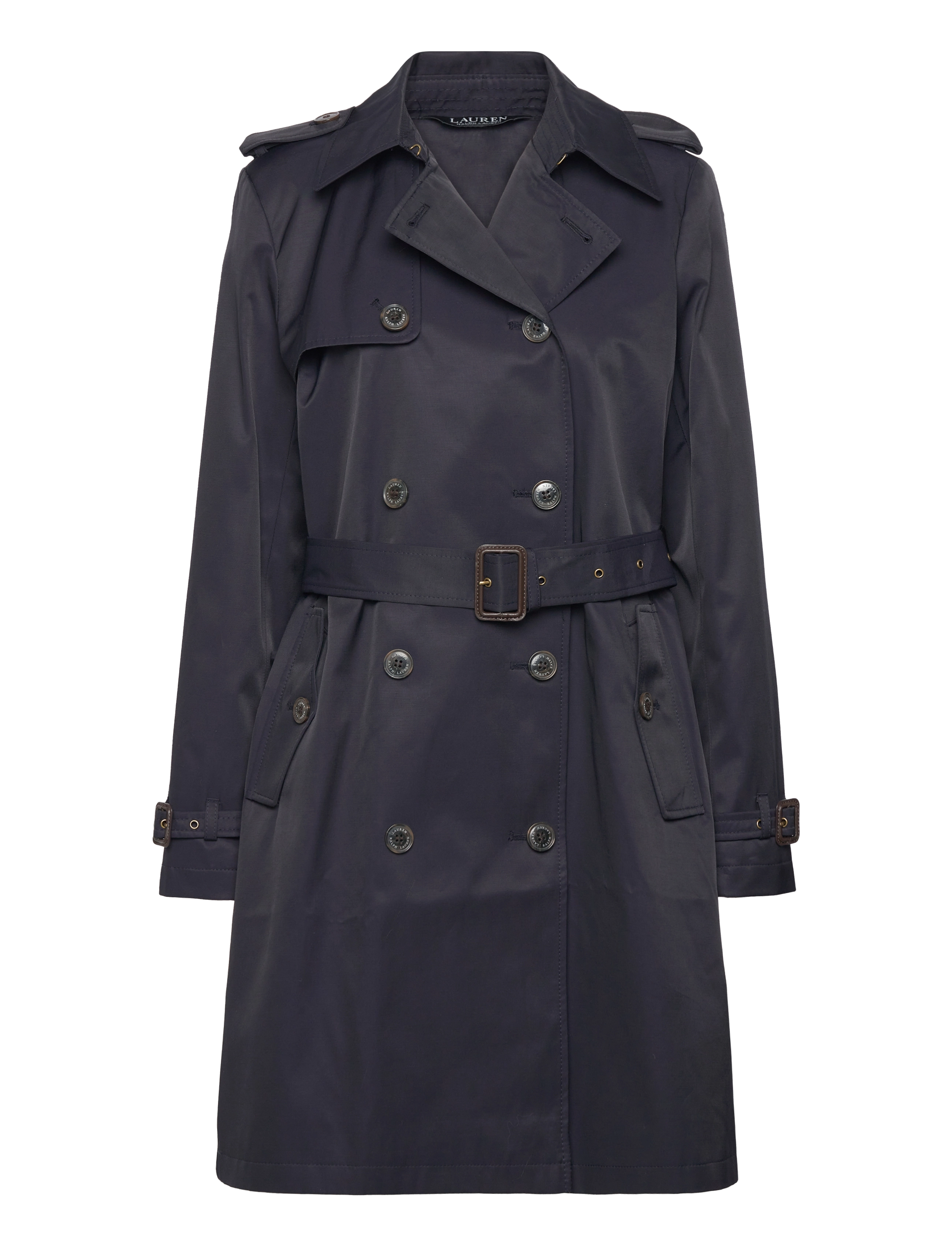 Lauren Ralph Lauren - Double-Breasted Cotton-Blend Trench Coat - dk navy - 2