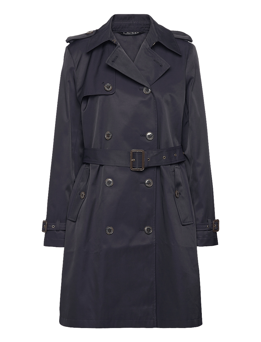 Lauren Ralph Lauren - Double-Breasted Cotton-Blend Trench Coat - dk navy - 2