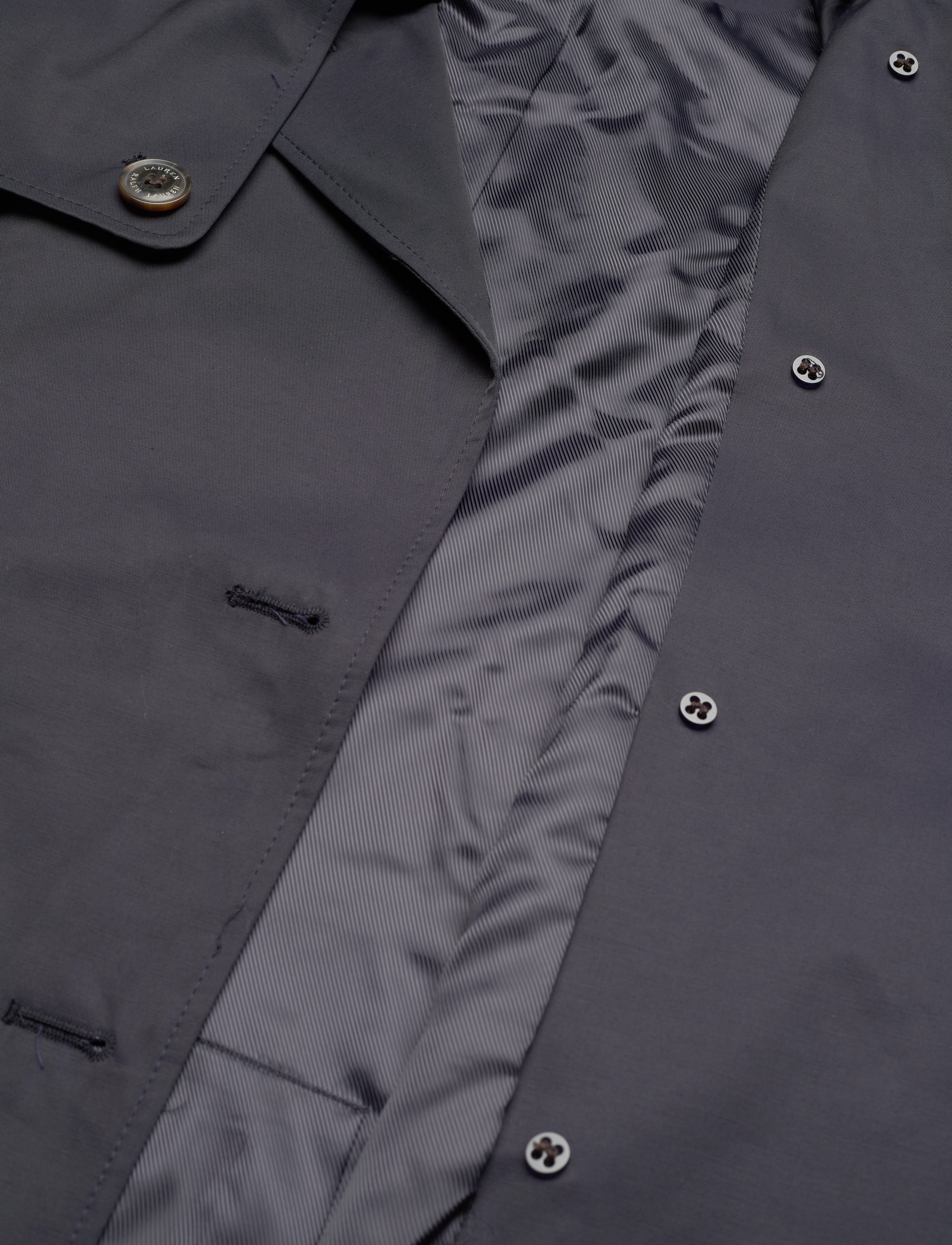 Lauren Ralph Lauren - Double-Breasted Cotton-Blend Trench Coat - dk navy - 5