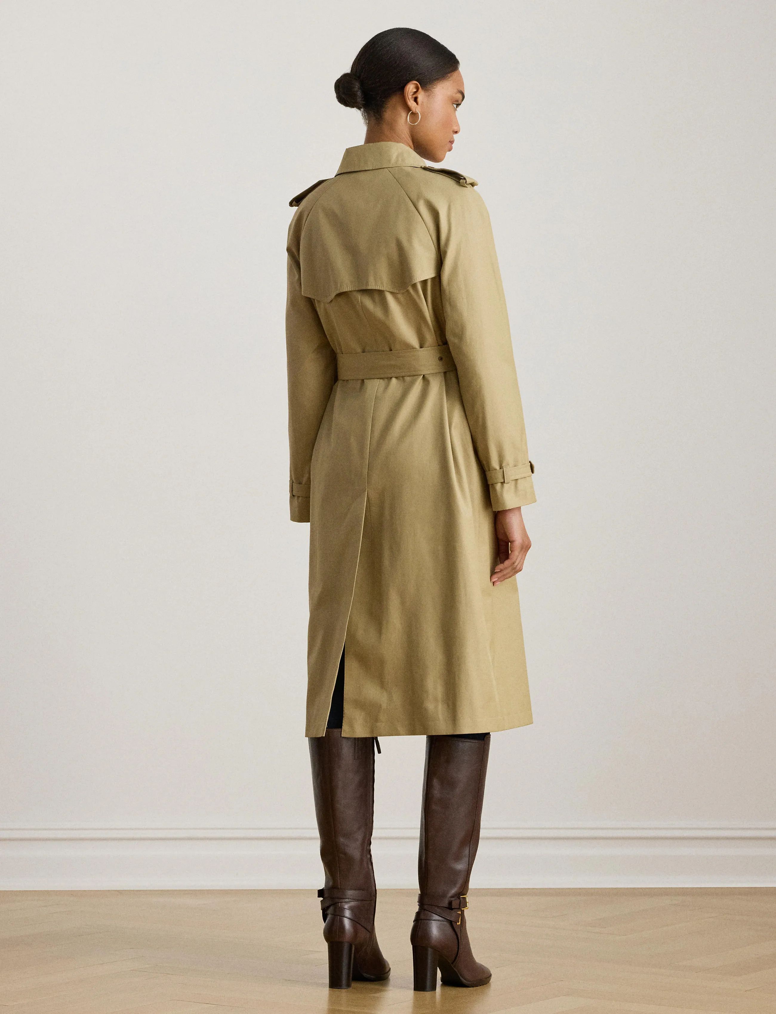 Lauren Ralph Lauren - COTTON BLEND-BL DB W NS44 - trenchcoats - birch tan - 2