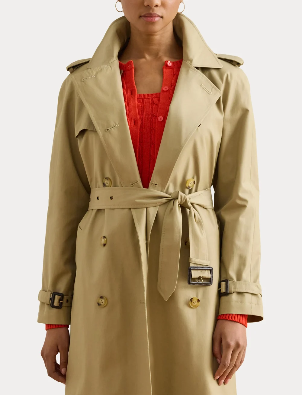 Lauren Ralph Lauren - COTTON BLEND-BL DB W NS44 - trenchcoats - birch tan - 5