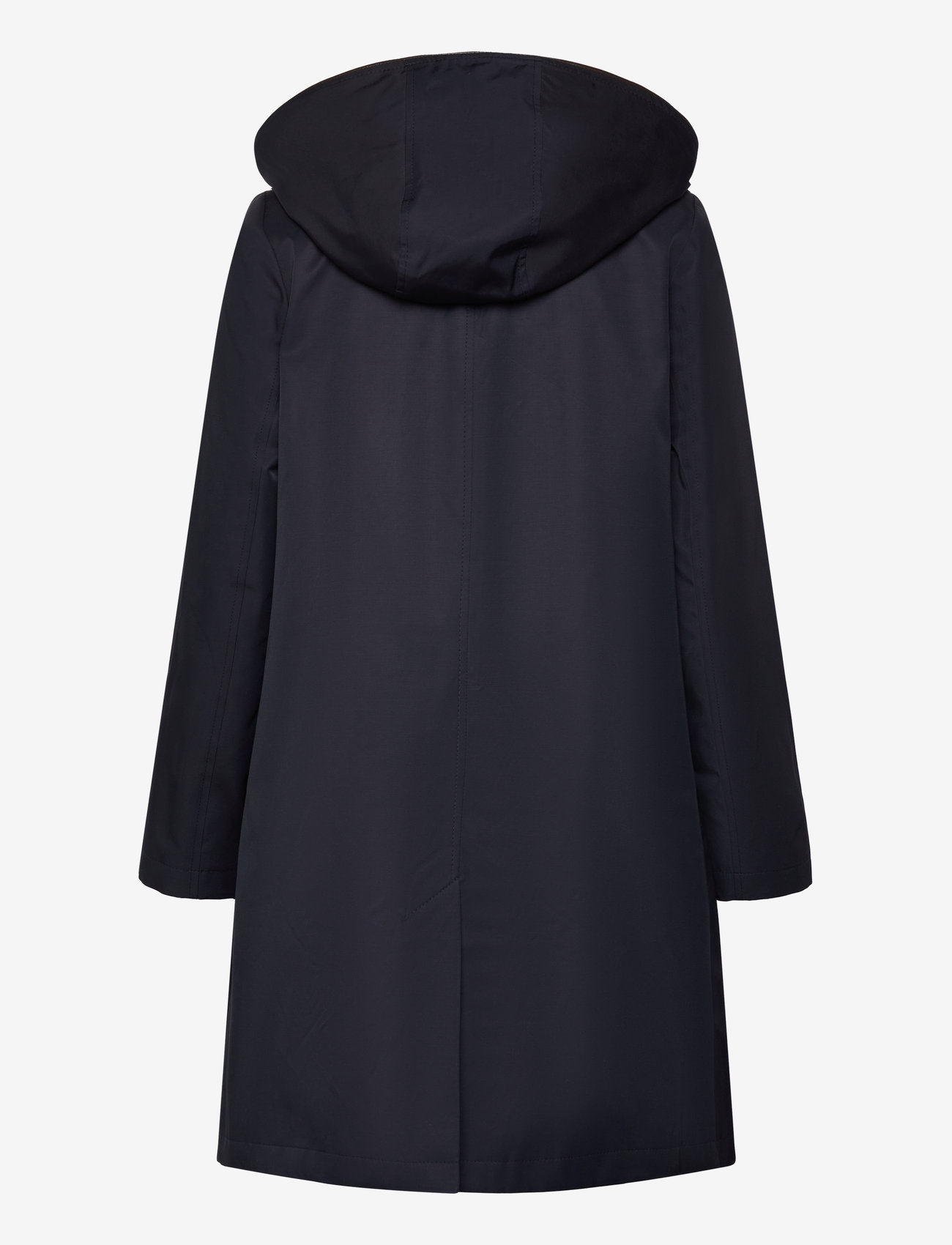 Lauren Ralph Lauren - Faux-Leather-Trim Hooded Coat - dk navy - 2