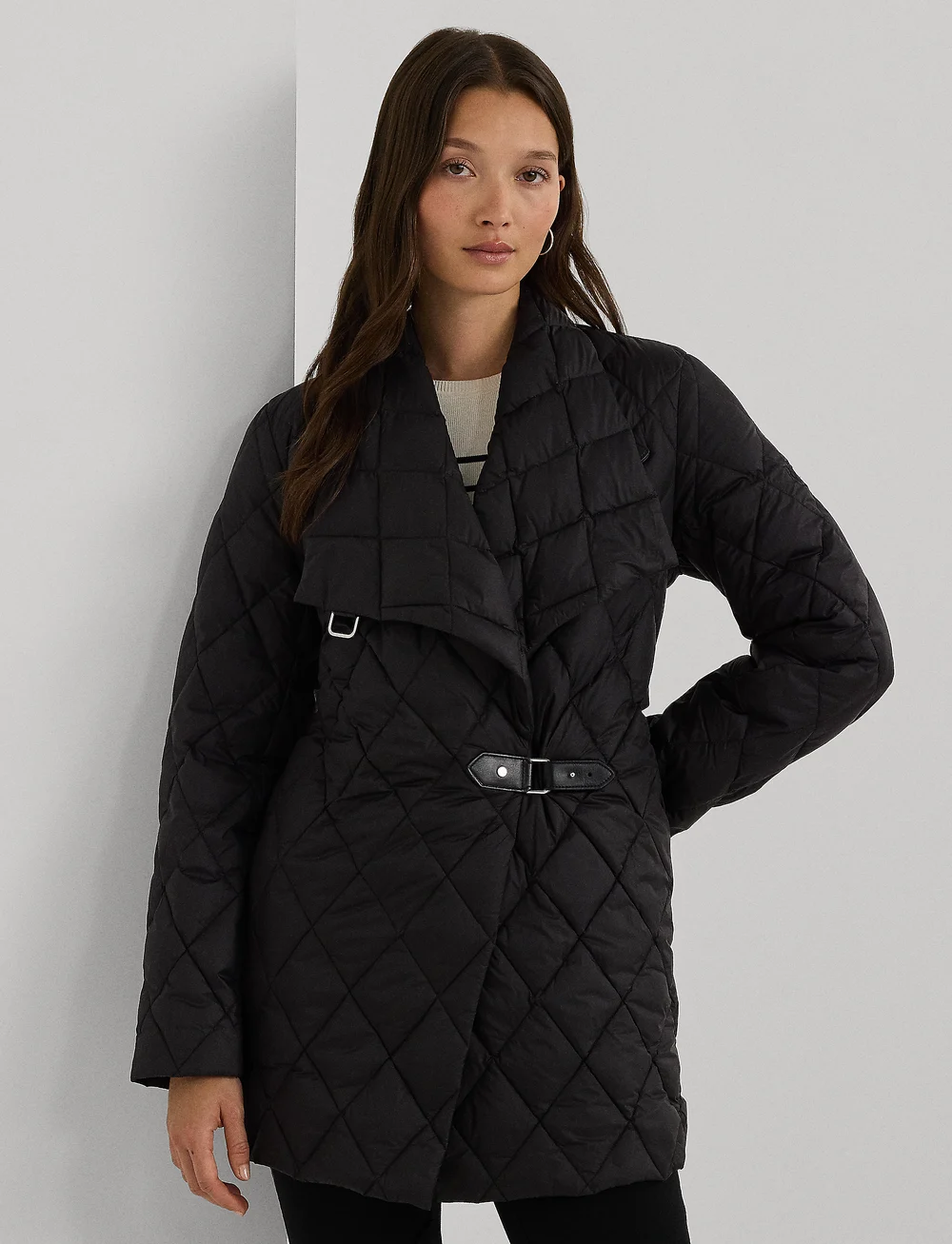 Lauren quilted down coat hot sale