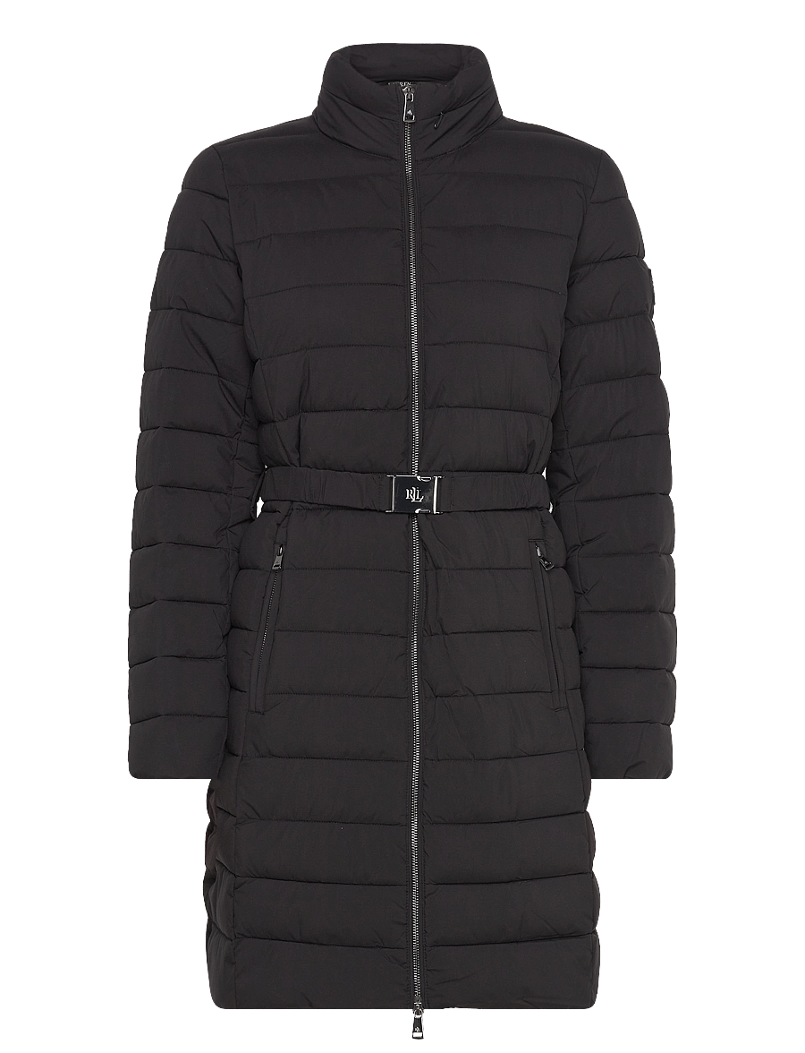 Lauren Ralph Lauren - Belted Quilted Mockneck Coat - black - 1