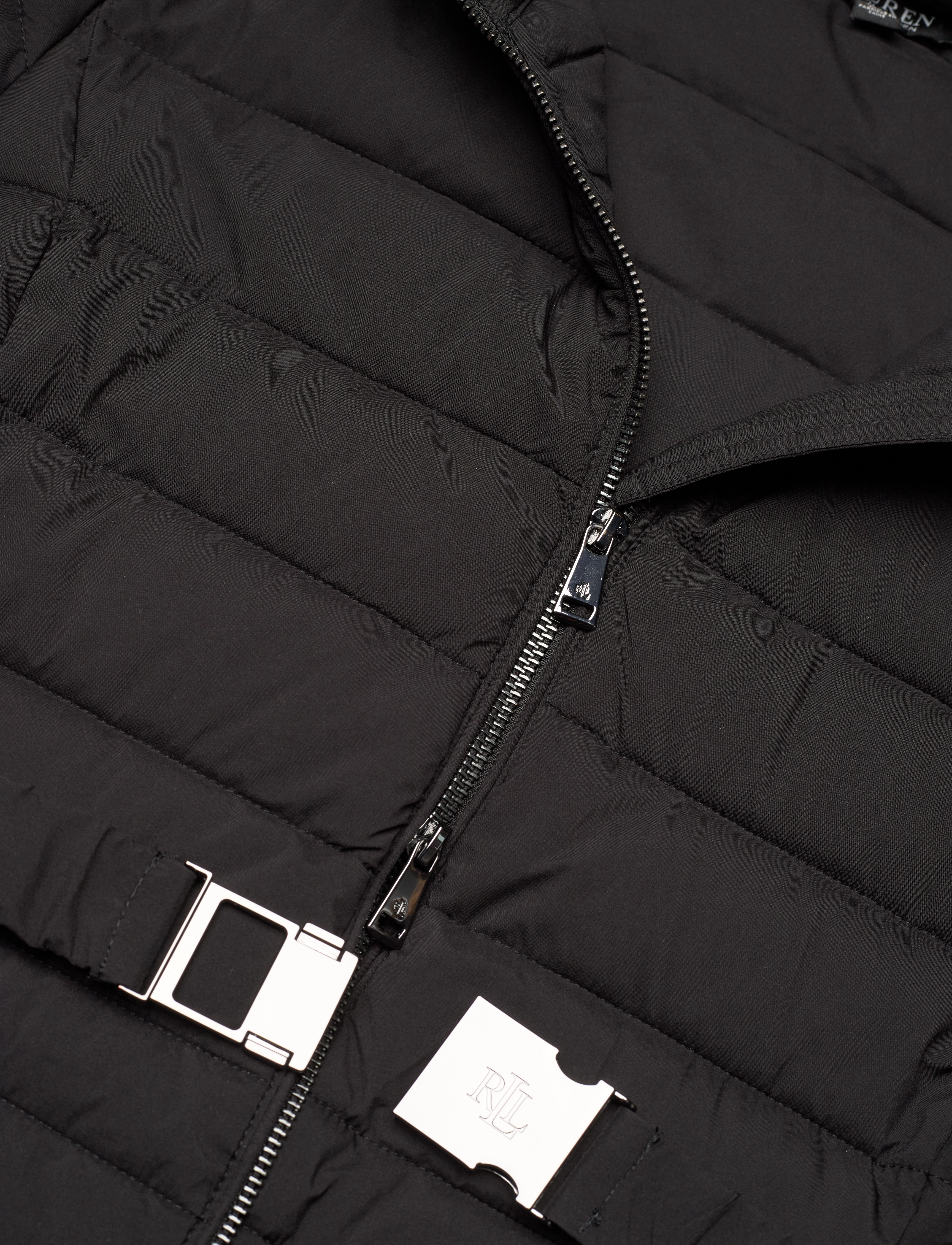 Lauren Ralph Lauren - Belted Quilted Mockneck Coat - black - 4