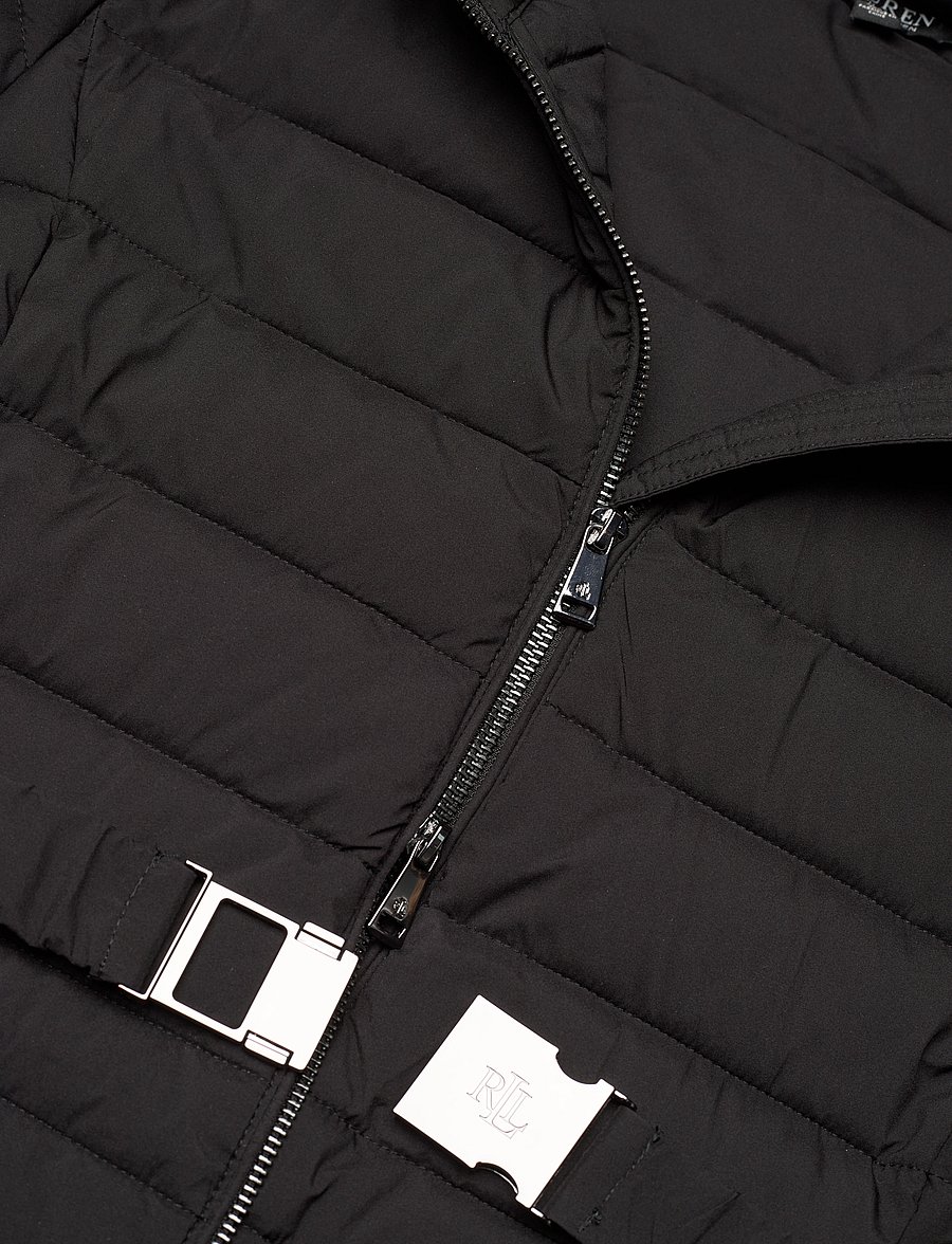 Lauren Ralph Lauren - Belted Quilted Mockneck Coat - black - 4