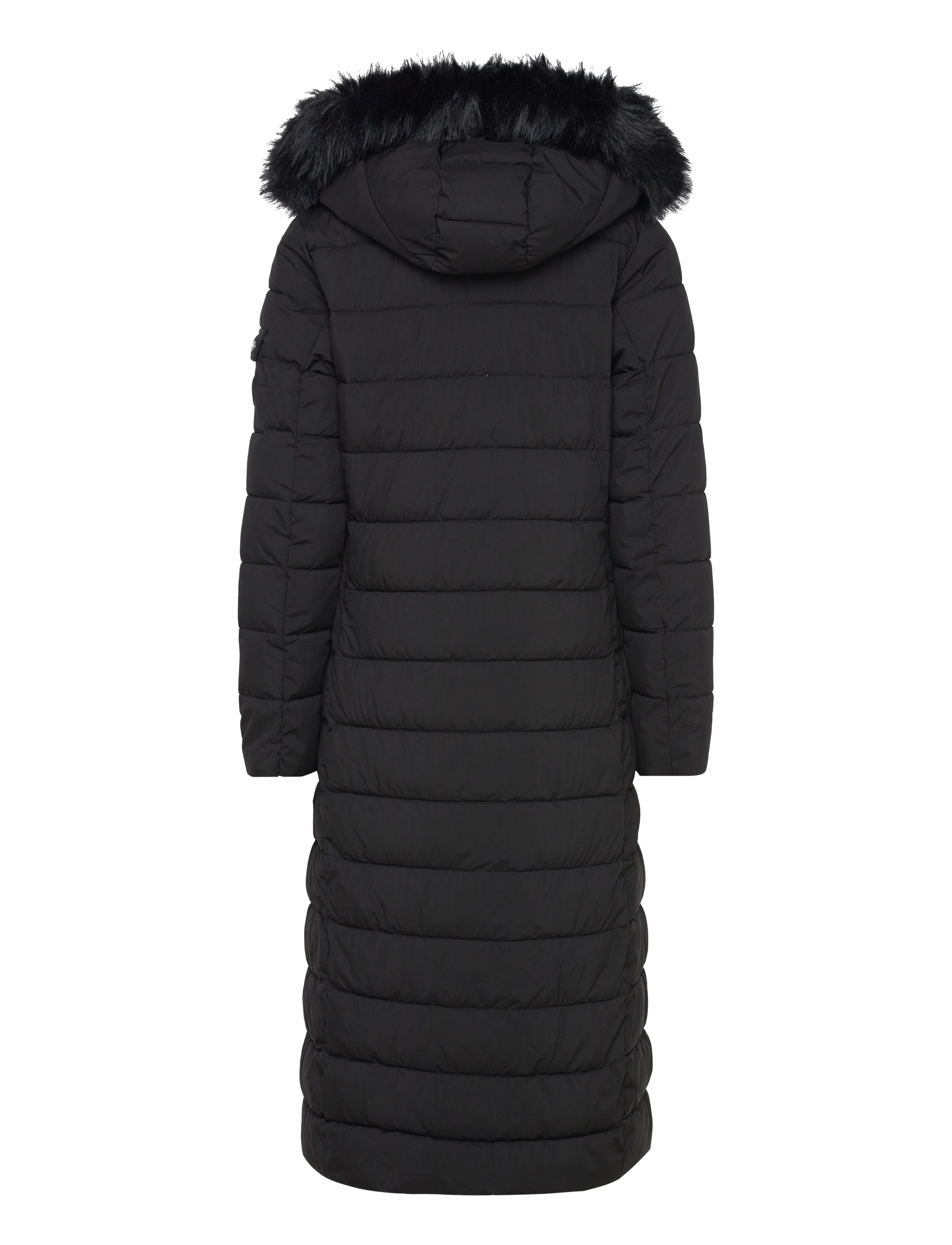 Lauren Ralph Lauren - Faux-Fur-Trim Quilted Hooded Coat - winterjacken - black - 2