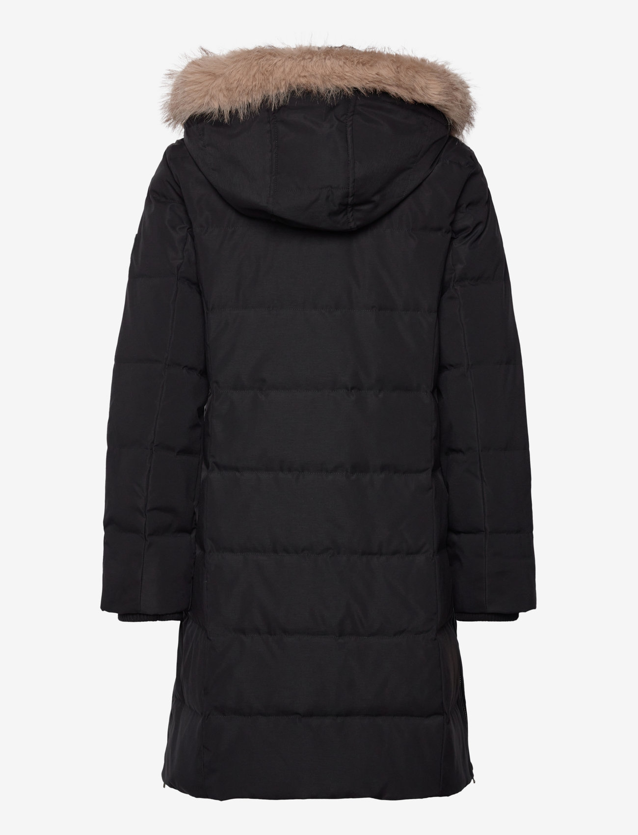 Lauren Ralph Lauren - Faux-Fur-Trim Hooded Down Coat - vinterjakker - black - 2
