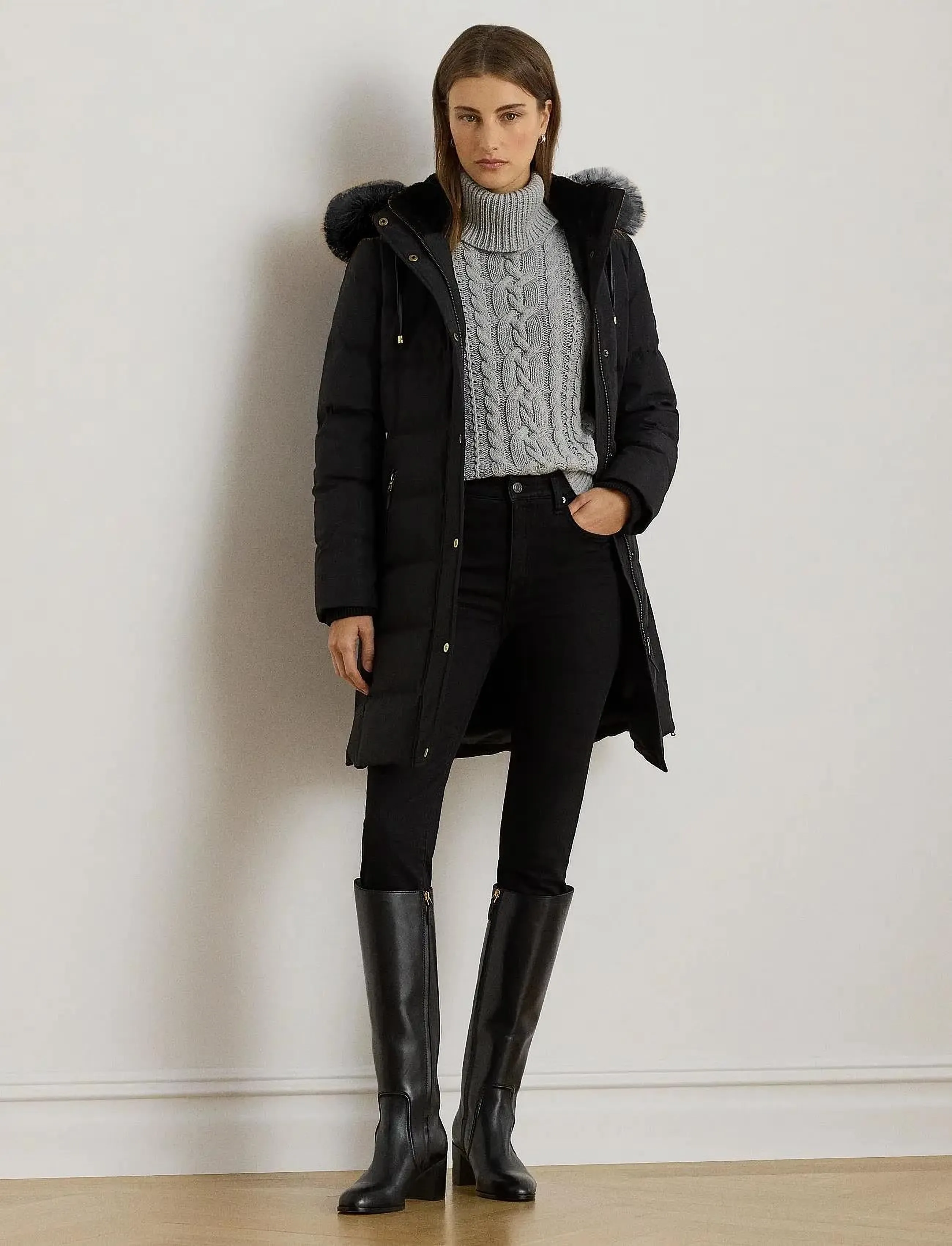 Lauren Ralph Lauren Faux-Fur-Trim Hooded Down Coat jackor dam – bild 3