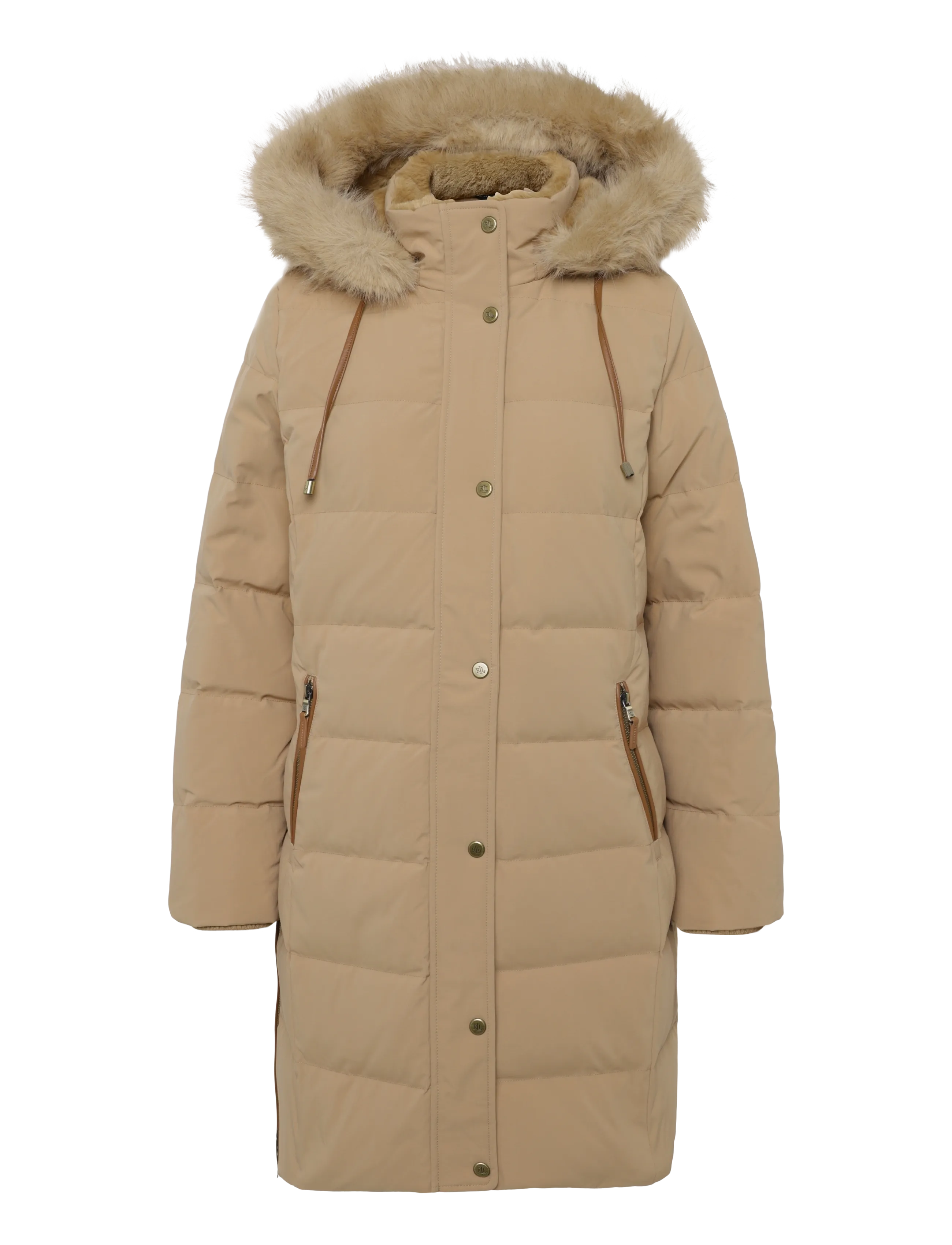 Lauren Ralph Lauren - Faux-Fur-Trim Hooded Down Coat - winter jackets - classic camel - 3