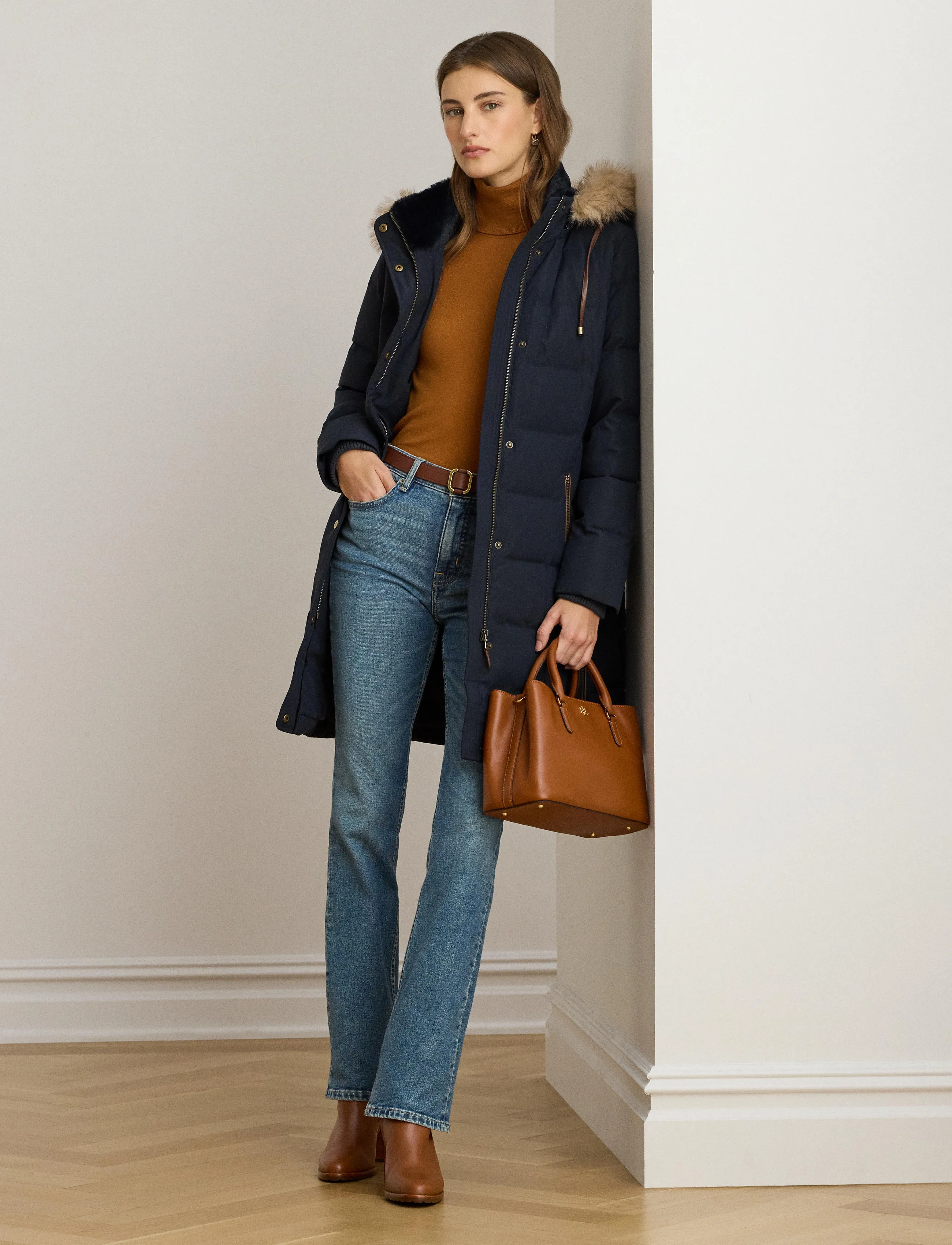 Lauren Ralph Lauren Faux-Fur-Trim Hooded Down Coat jackor dam – bild 3