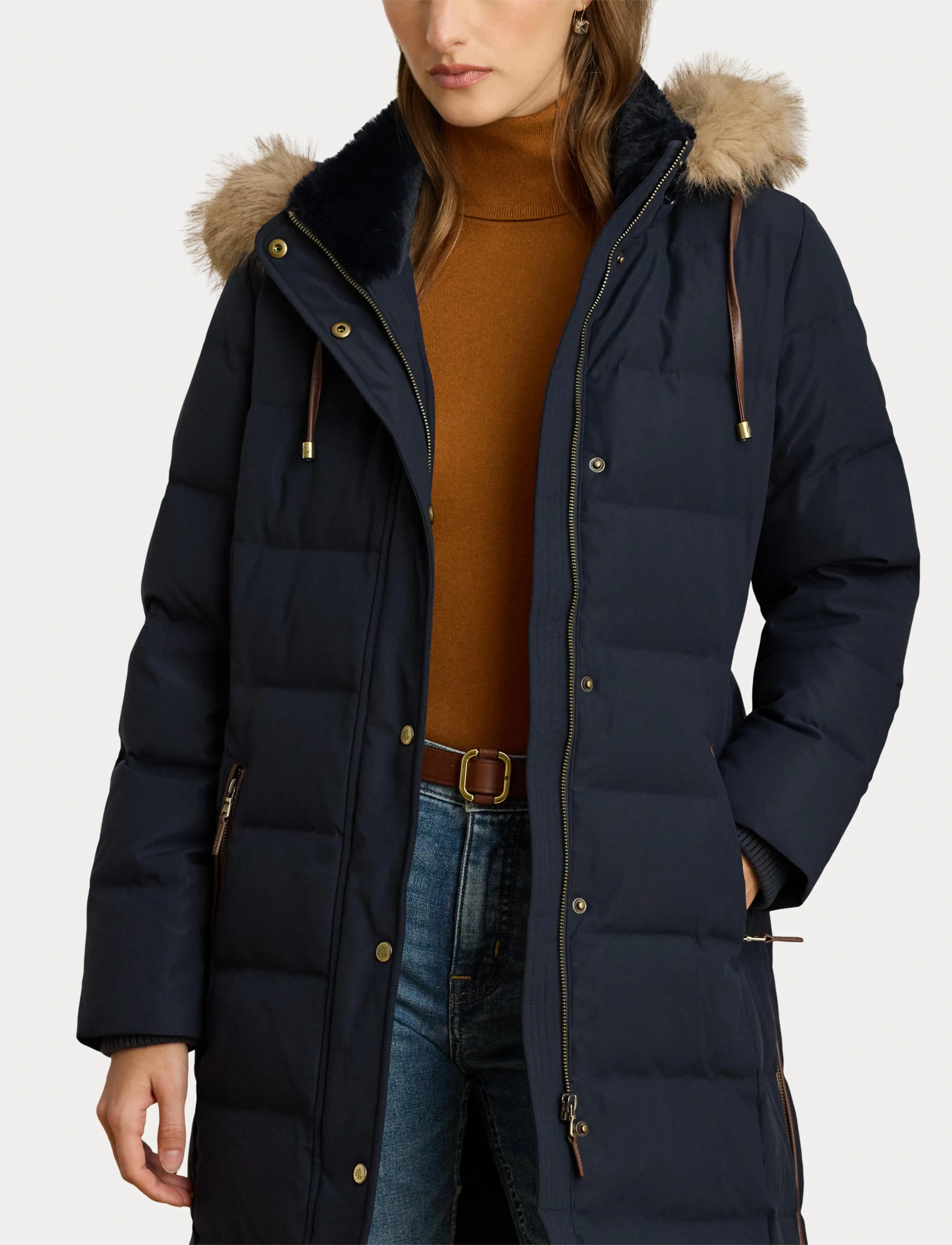 Lauren Ralph Lauren Faux-Fur-Trim Hooded Down Coat jackor dam – bild 5