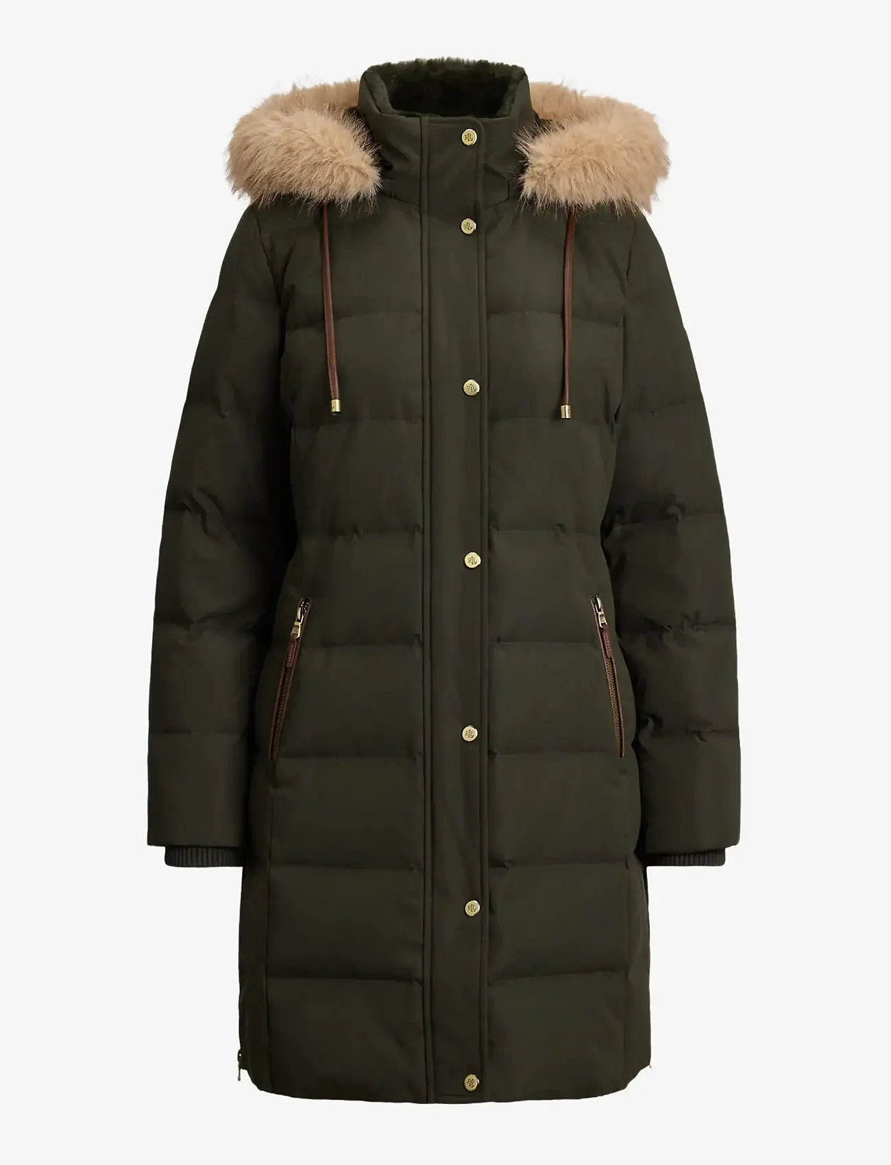 Lauren Ralph Lauren - Faux-Fur-Trim Hooded Down Coat - litchfield loden - 1